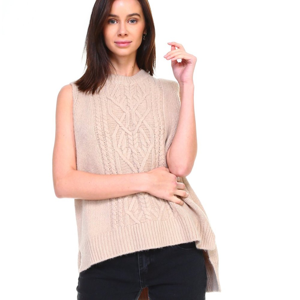 Heather Ribbed Sweater Vest - Picture 2 of 4